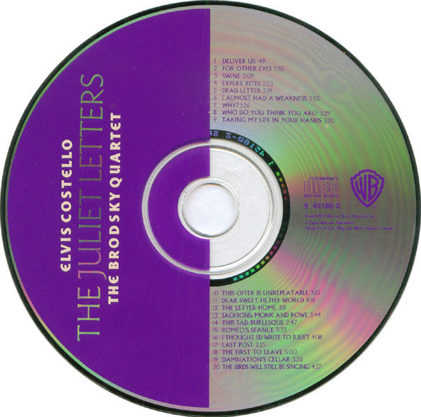 Elvis Costello And Brodsky Quartet : The Juliet Letters (CD, Album)