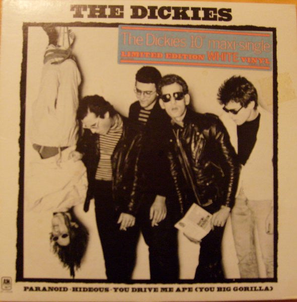 The Dickies : Paranoid ▪ Hideous ▪ You Drive Me Ape (You Big Gorilla) (10", Maxi, Ltd, Promo, Whi)