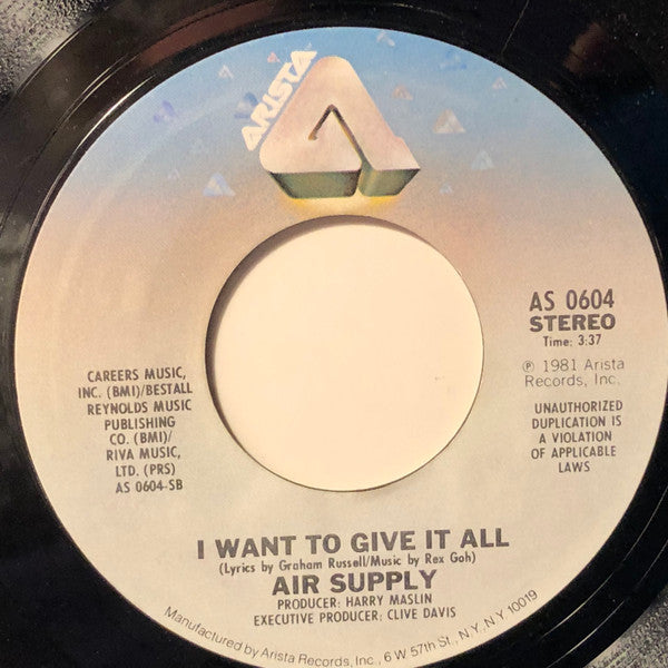Air Supply : The One That You Love (7", Single)