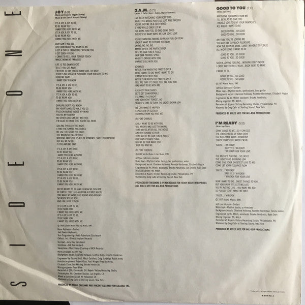 Teddy Pendergrass : Joy (LP, Album, Promo, Spe)
