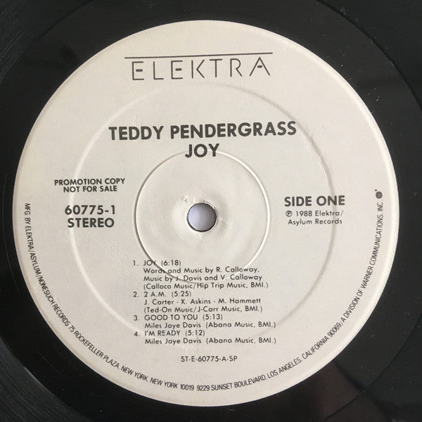 Teddy Pendergrass : Joy (LP, Album, Promo, Spe)