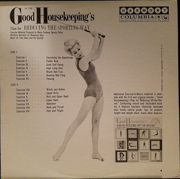 The Tony Aless Quartet, Rosemary Rice : Good Housekeeping's Plan For Reducing The Sporting Way (LP, Album, Mono)