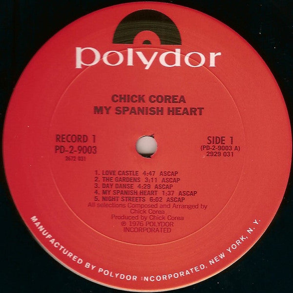 Chick Corea : My Spanish Heart (2xLP, Album, Pit)