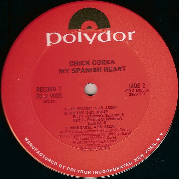 Chick Corea : My Spanish Heart (2xLP, Album, Pit)