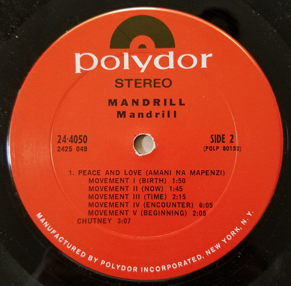 Mandrill : Mandrill (LP, Album, Pit)