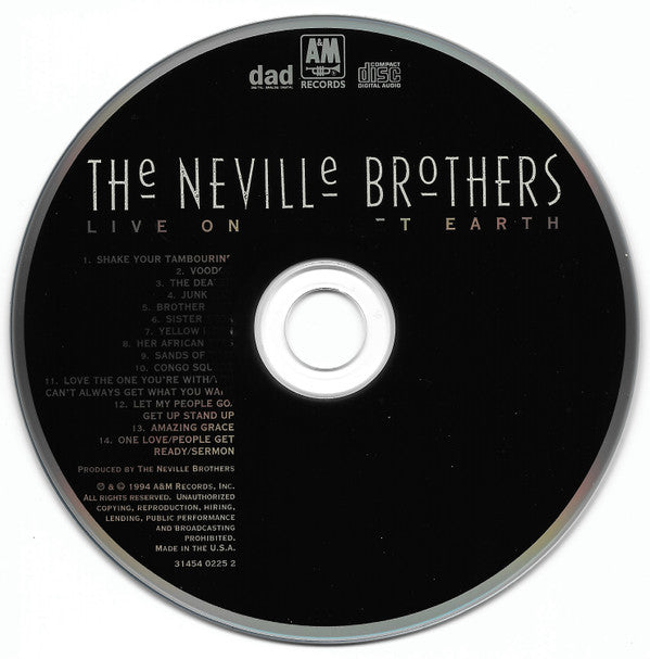 The Neville Brothers : Live On Planet Earth (CD, Album)