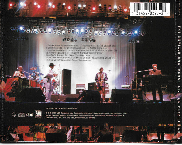 The Neville Brothers : Live On Planet Earth (CD, Album)
