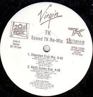 Tetsuya Komuro : Speed TK Re-Mix (12", Promo)