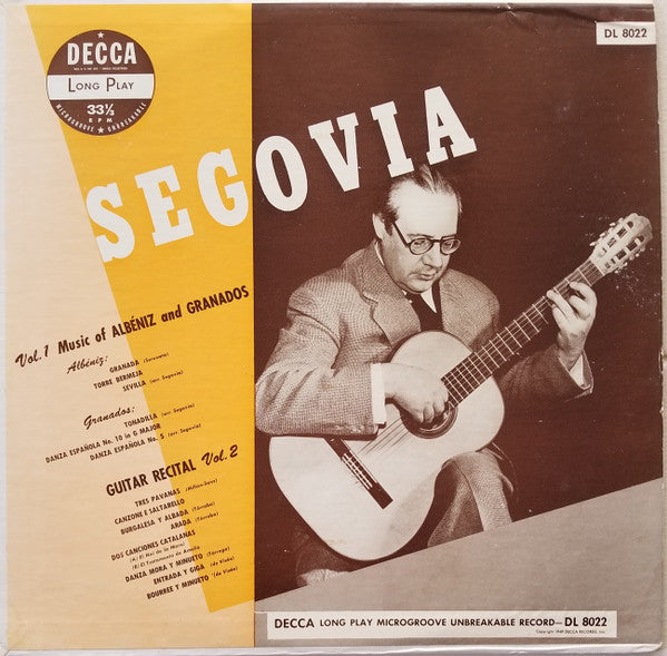 Andrés Segovia : Guitar Solos (LP, RP, Hig)