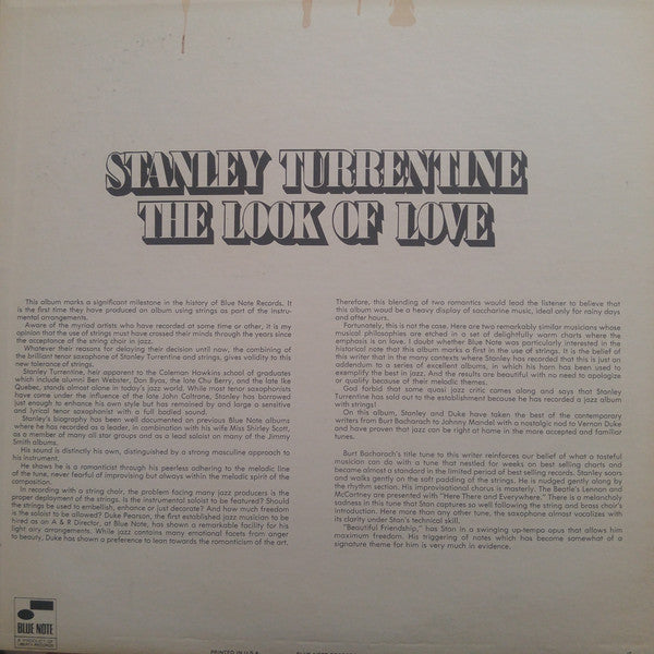 Stanley Turrentine : The Look Of Love (LP, RE)