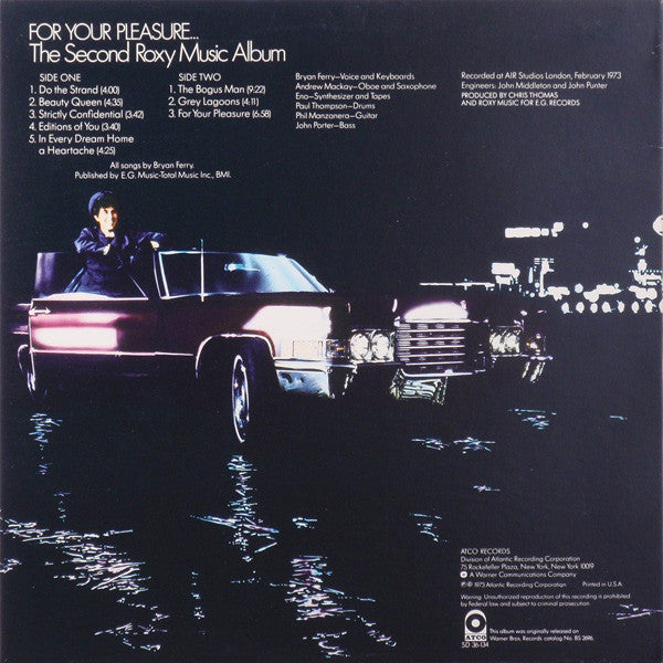 Roxy Music : For Your Pleasure... (LP, Album, RE, Pre)