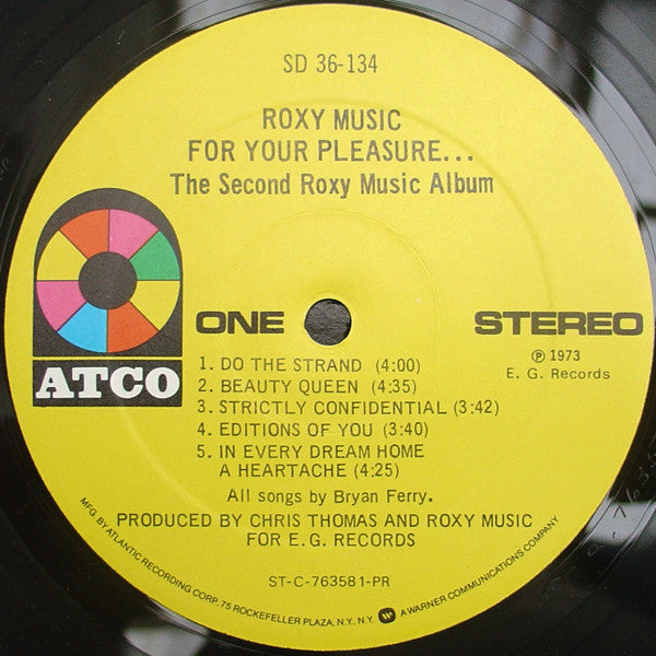Roxy Music : For Your Pleasure... (LP, Album, RE, Pre)