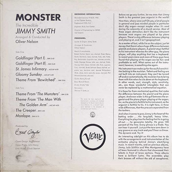 Jimmy Smith : Monster (LP, Album)