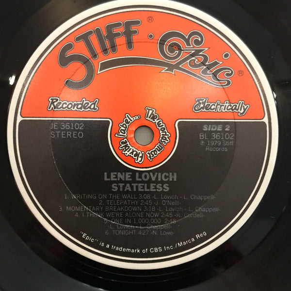 Lene Lovich : Stateless (LP, Album, Car)