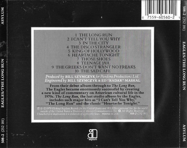 Eagles : The Long Run (CD, Album, RE)