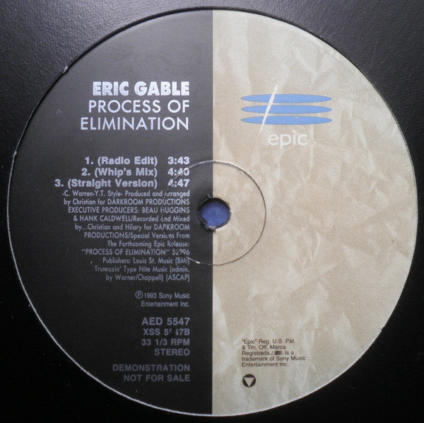 Eric Gable : Process Of Elimination (12", Maxi, Promo)