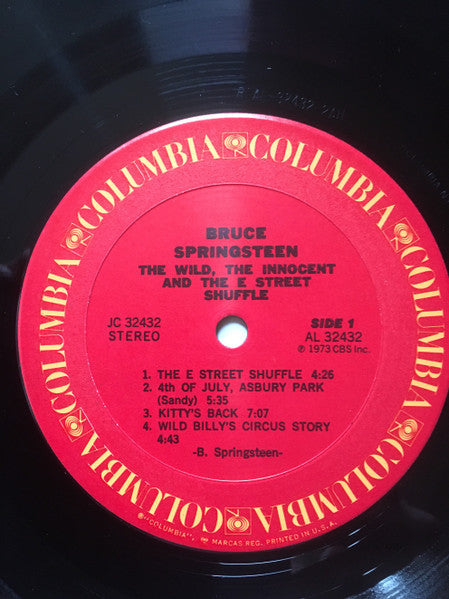 Bruce Springsteen : The Wild, The Innocent, & The E Street Shuffle (LP, Album, RE)