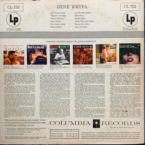 Gene Krupa : Gene Krupa (LP, Comp)