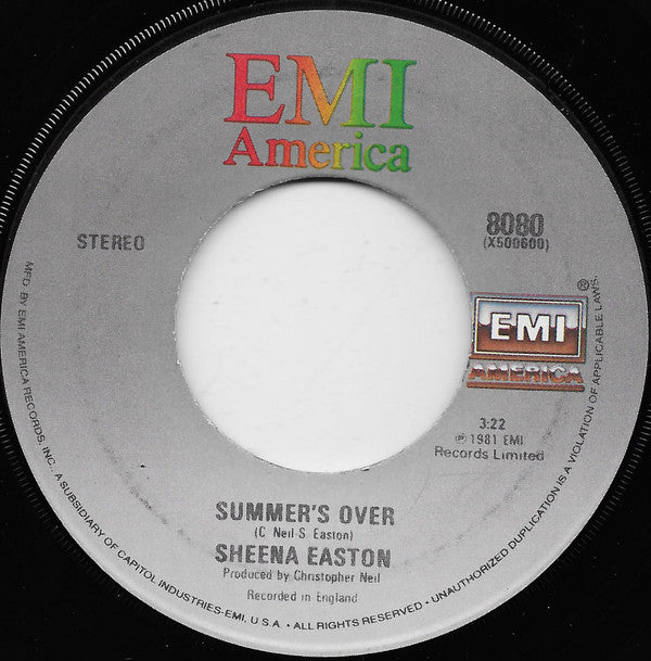 Sheena Easton : Modern Girl (7", Single, Win)