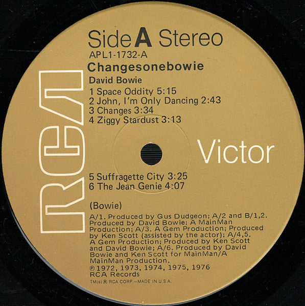 David Bowie : ChangesOneBowie (LP, Comp, Ind)