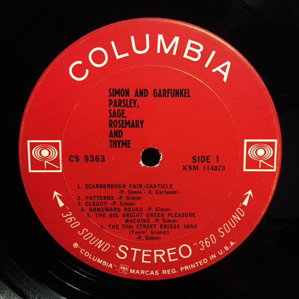 Simon & Garfunkel : Parsley, Sage, Rosemary And Thyme (LP, Album, RP, Ter)