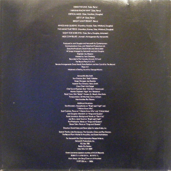 Aerosmith : Draw The Line (LP, Album, Pit)