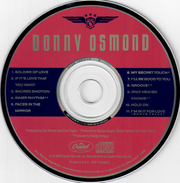 Donny Osmond : Donny Osmond (CD, Album)
