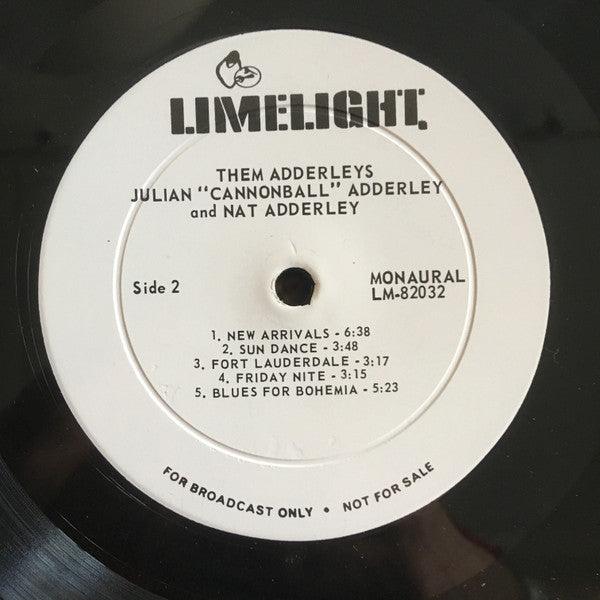 Cannonball Adderley And Nat Adderley : Them Adderleys (LP, Album, Mono, Promo, RE)