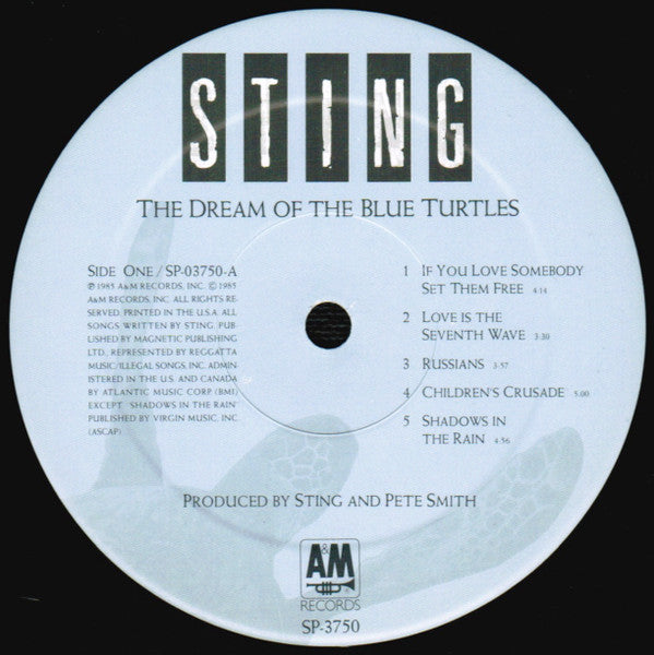 Sting : The Dream Of The Blue Turtles (LP, Album, Eur)