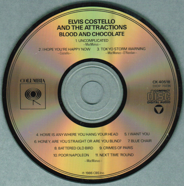 Elvis Costello & The Attractions : Blood & Chocolate (CD, Album)