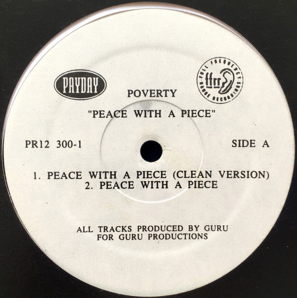 Poverty (2) : Peace With A Piece (12", Promo)