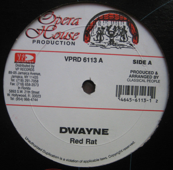 Red Rat / Tony Curtis & Ghost (6) : Dwayne / Wine (12")