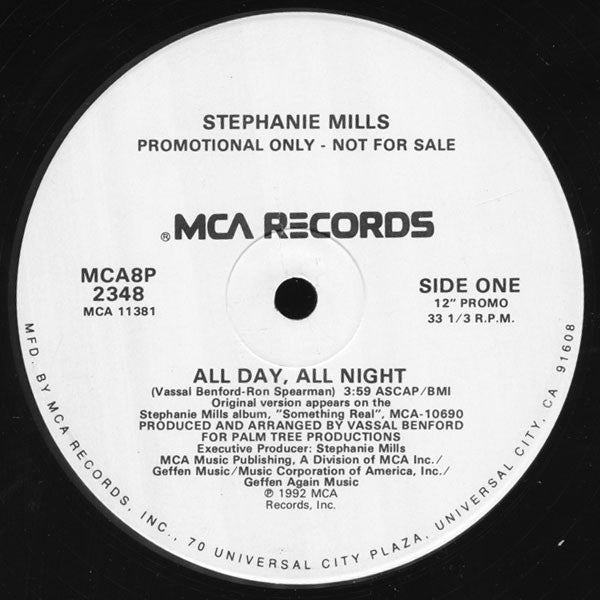 Stephanie Mills : All Day, All Night (12", Promo)
