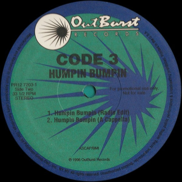 Code 3 (4) : Humpin Bumpin (12", Promo)