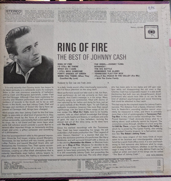 Johnny Cash : Ring Of Fire (The Best Of Johnny Cash) (LP, Comp, RE, Ter)