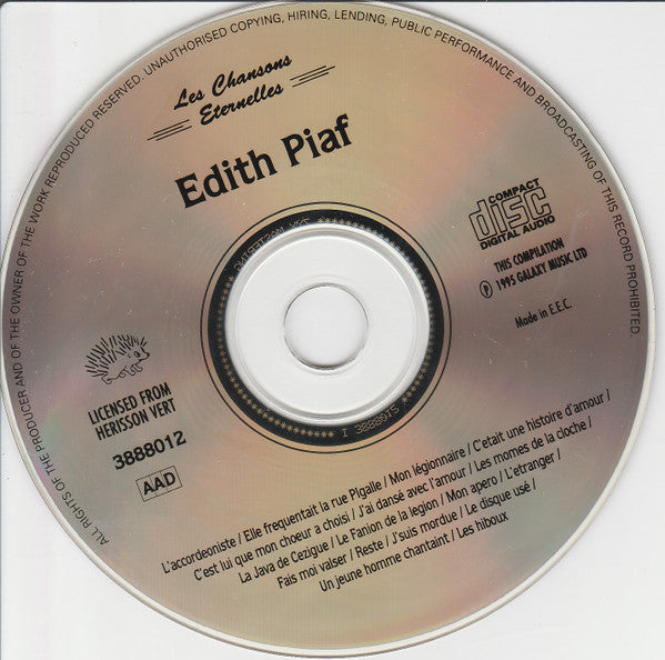 Edith Piaf : Les Chansons Éternelles (CD, Comp)