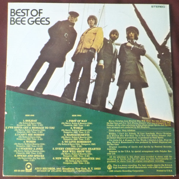 Bee Gees : Best Of Bee Gees (LP, Comp, CTH)