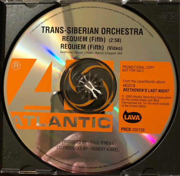 Trans-Siberian Orchestra : Requiem (Fifth) (CD, Single, Promo)