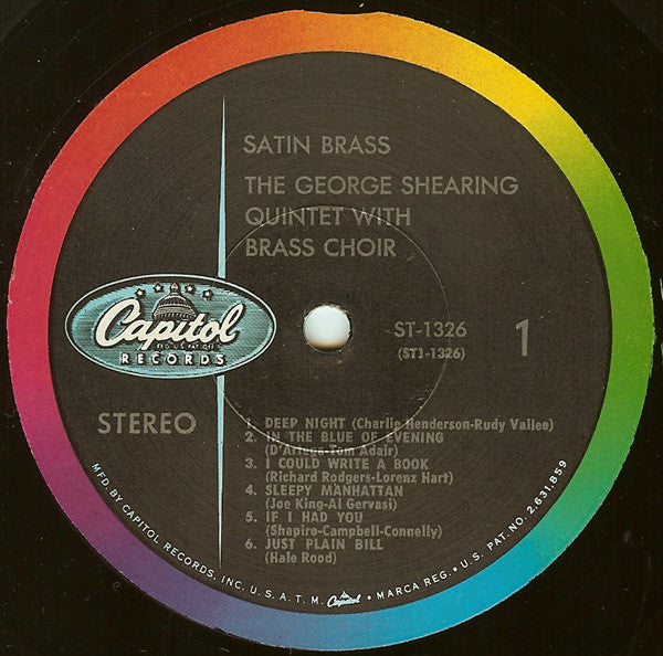 The George Shearing Quintet : Satin Brass (LP, Album, Scr)