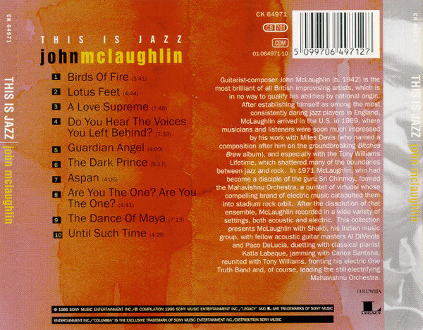 John McLaughlin : This Is Jazz (CD, Comp)