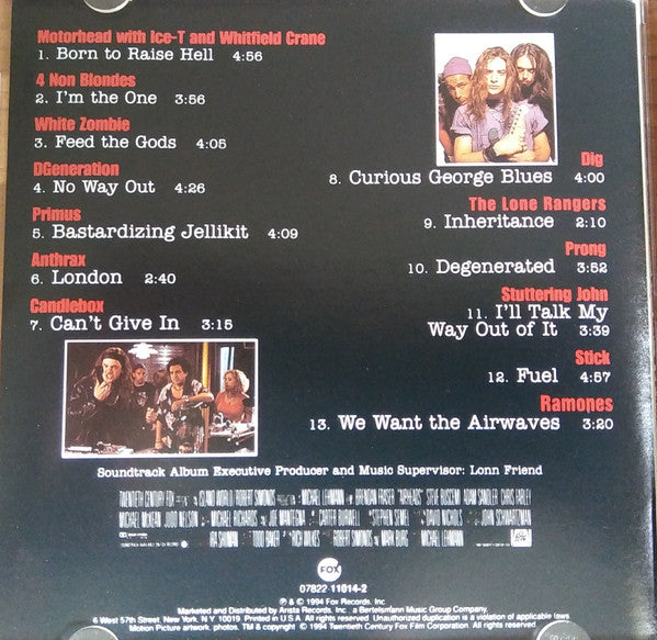 Various : Airheads -  Original Soundtrack Album (CD, Album, Comp)