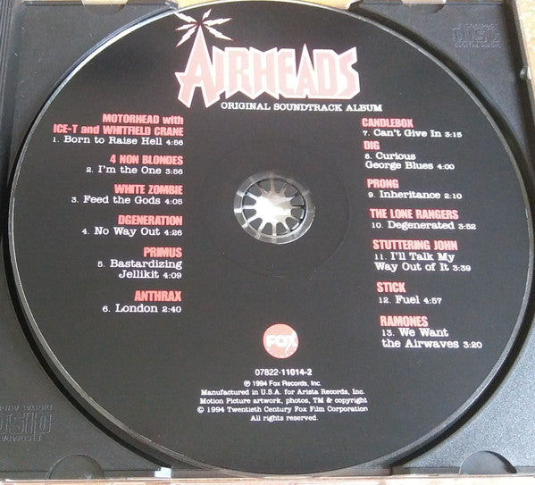 Various : Airheads -  Original Soundtrack Album (CD, Album, Comp)