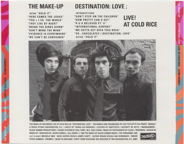 The Make-Up : Destination: Love; Live! At Cold Rice (CD, Album, RE, $10)