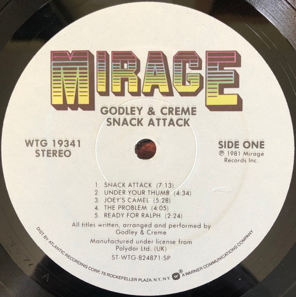 Godley & Creme : Snack Attack (LP, Album)