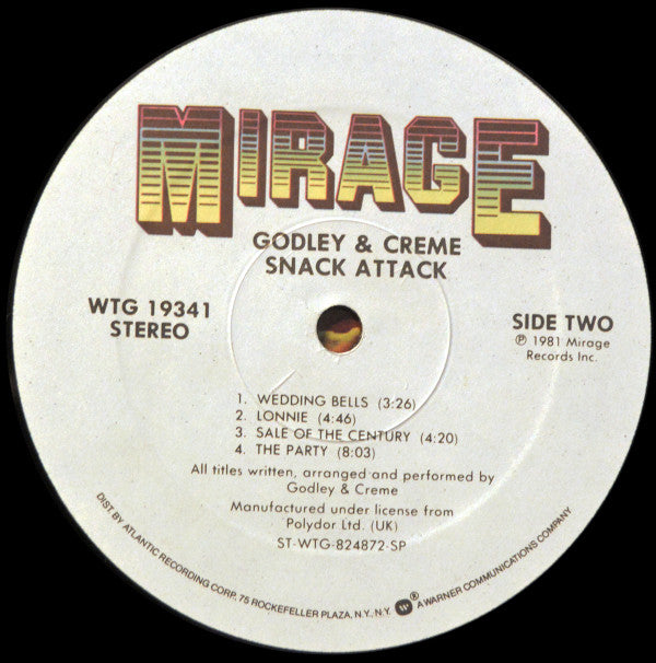 Godley & Creme : Snack Attack (LP, Album)