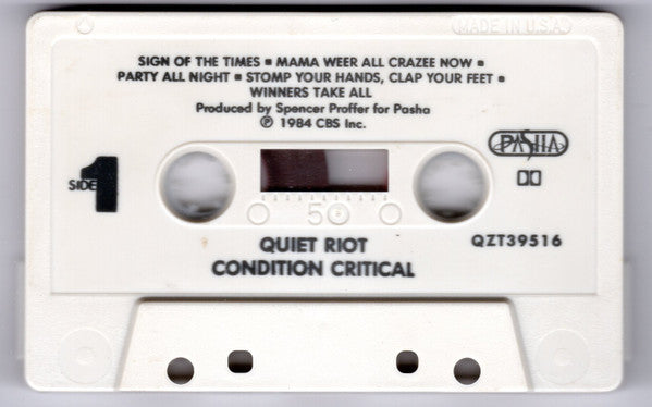 Quiet Riot : Condition Critical (Cass, Album)