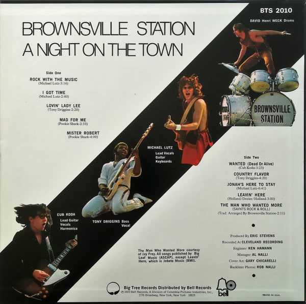 Brownsville Station : A Night On The Town (LP, Album, Bes)