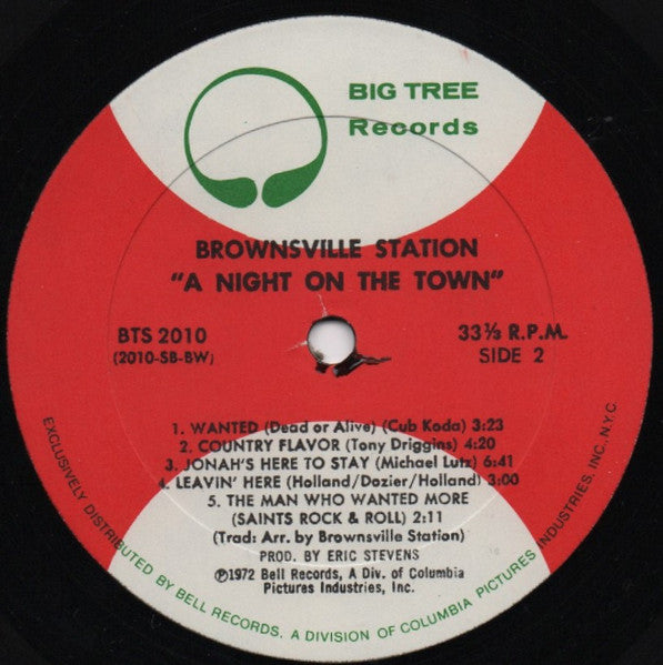 Brownsville Station : A Night On The Town (LP, Album, Bes)