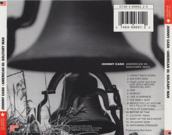 Johnny Cash : American III: Solitary Man (CD, Album)