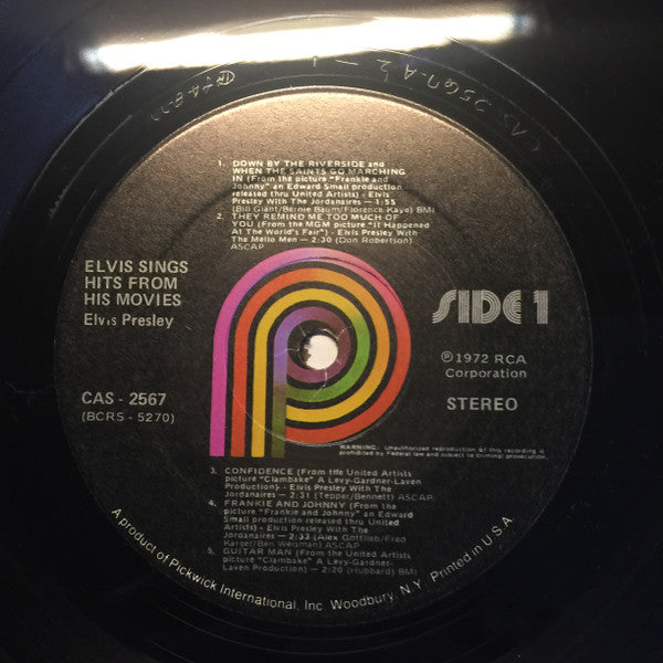 Elvis Presley : Elvis Sings Hits From His Movies, Volume 1 (LP, Comp, RE, PRC)